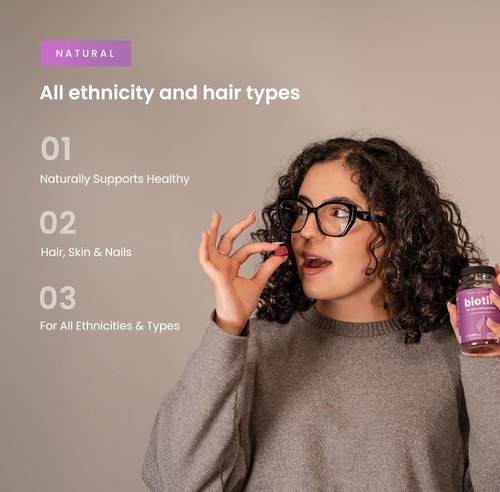 NutraChamps Biotin Gummies - High Potency 10000mcg for Healthy Hair, Skin & Nails | Vegan & Non-GMO - 60 Count