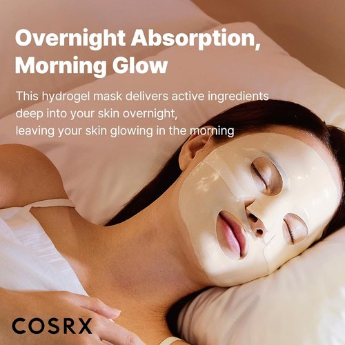 COSRX Hydrogel Face Masks - Alpha-Arbutin Discoloration Care | Collagen Infused, 3 EA