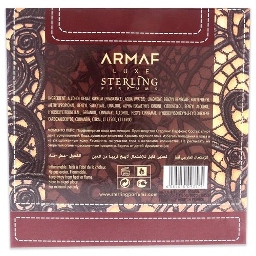 Armaf Momento Lace for Women Eau de Parfum Spray, 3.4 Ounce