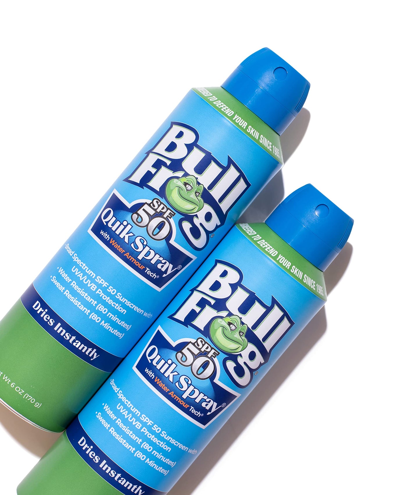 Bullfrog Quik Spray Sunscreen SPF 50 | Oxybenzone & Octinoxate Free | Broad Spectrum Moisturizing UVA/UVB, 2 pack