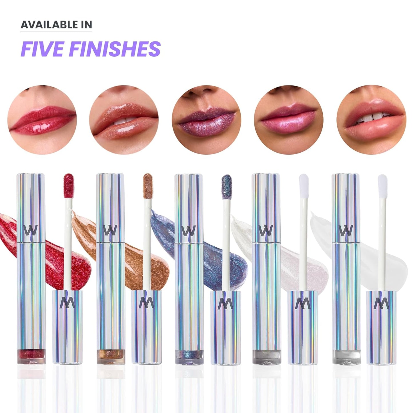 Wonderskin Lip Gloss - Hydrating Gold Glitter Blading Top Gloss for High Shine Finish