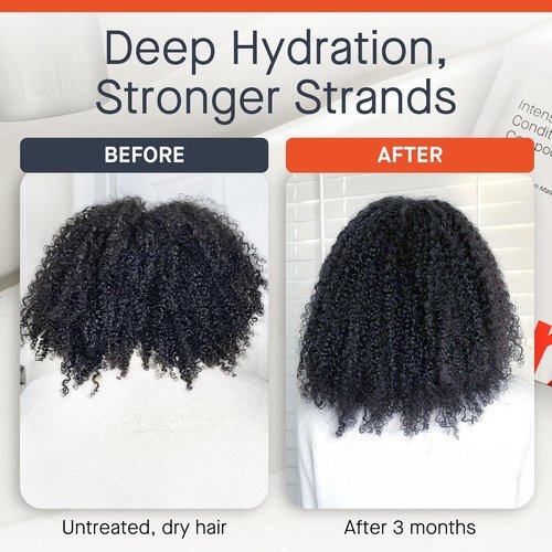 OurX Hydration Hair Mask - Intensive Conditioning for Curly, Coily & Frizzy Hair (300ml) | Deep Moisture & Repair with Peptides + Squalane