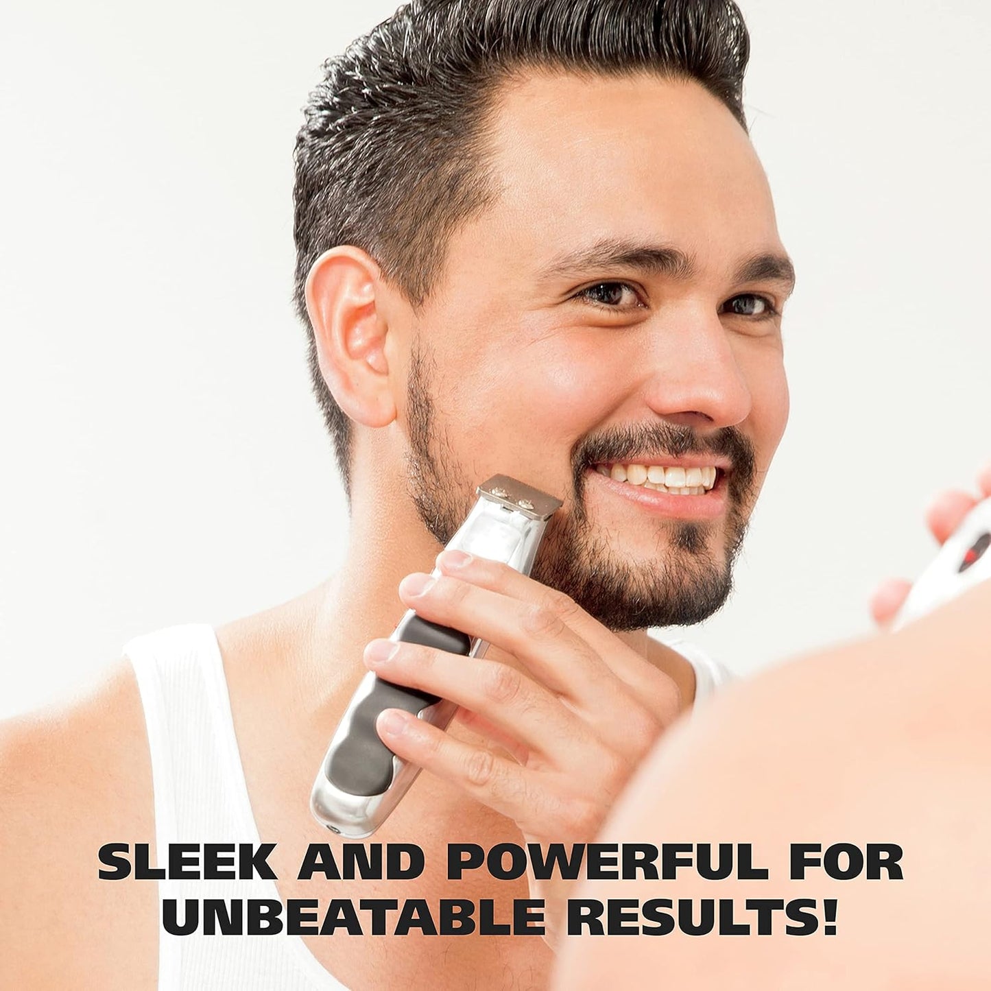 Wahl Groomsman Facial Hair Trimmer - Battery Operated Beard & Mustache Grooming Tool | Model 9906-717V