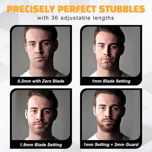 Brio Beardscape V2 Beard Trimmer - Professional Cordless Hair Trimmer with Low Friction Blade | 4-Hour Battery Life, Ideal for Beard & Body (Black)