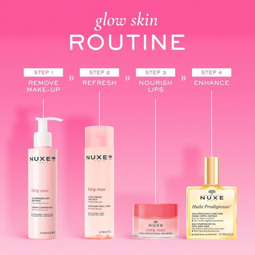 Nuxe Very Rose Cleansing Milk - Gentle Make-Up Remover with Rose Floral Water for Sensitive Skin | 6.8 Fl Oz