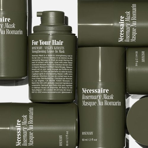Nécessaire Rosemary Leave-In Mask - Strengthening Keratin Hair Treatment for All Hair Types | 60 ml / 2 oz