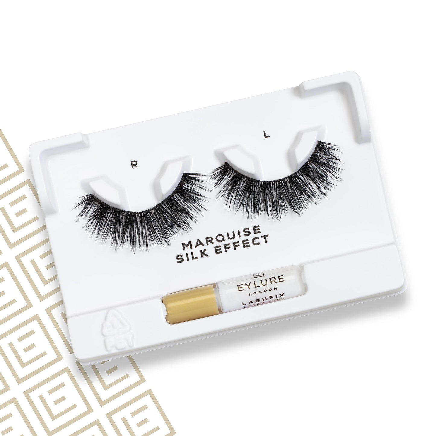 Eylure Luxe Silk Marquise Reusable Eyelashes, Adhesive Included, 1 Pair (Pack of 2)