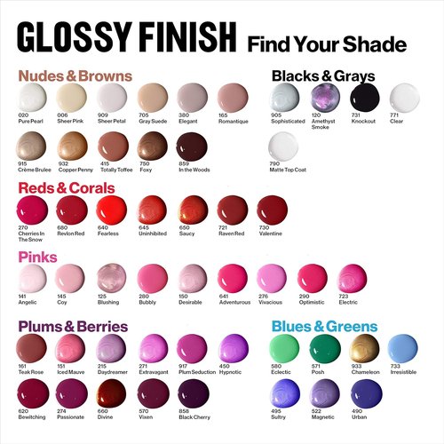 Revlon Nail Enamel - Chip Resistant Nail Polish with Glossy Shine Finish | Pink 141 Angelic, 0.5 oz