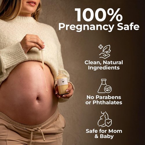 8 Sheep True Belly Serum - Pregnancy-Safe Hydrating Belly Oil with Hyaluronic Acid & Centella Asiatica | 4 FL OZ
