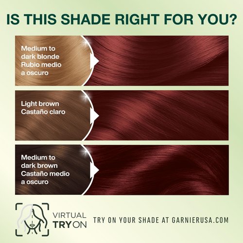 Garnier Nutrisse Ultra Crème Hair Color, Permanent Hair Dye with 100% Gray Coverage, Vegan & Cruelty-Free, 66 True Red (Pomegranate), 2 Count