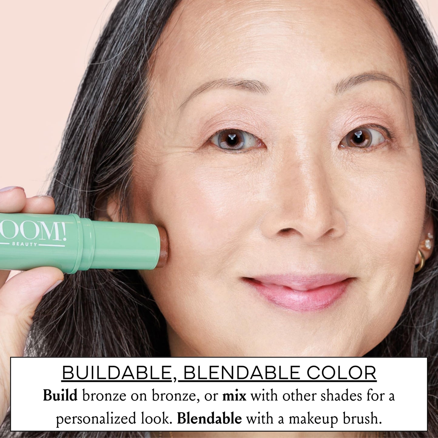 BOOM Beauty Boom Stick Bronzer: 3-in-1 Cream Blush Stick for Eyes, Lips & Cheek, Long-Wearing Blendable & Building Color Vegan Lipstick Pen for All Skin