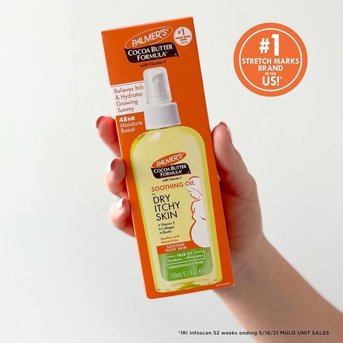 Palmer's Cocoa Butter Formula Soothing Oil - Vitamin E Anti-Itch Relief for Dry Skin | 5.1 Ounces