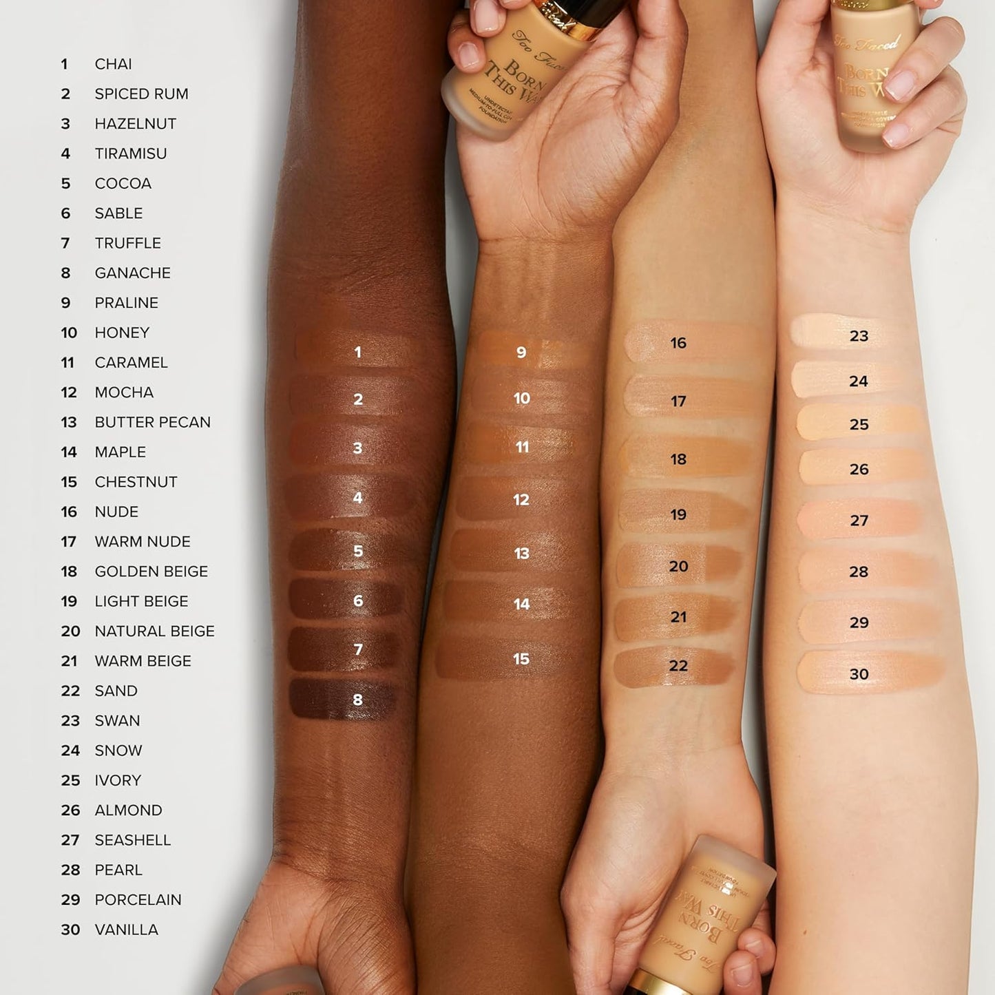 Too Faced Born This Way Liquid Foundation - Natural Finish, Medium-To-Full Coverage, Hydrating & Oil-Free