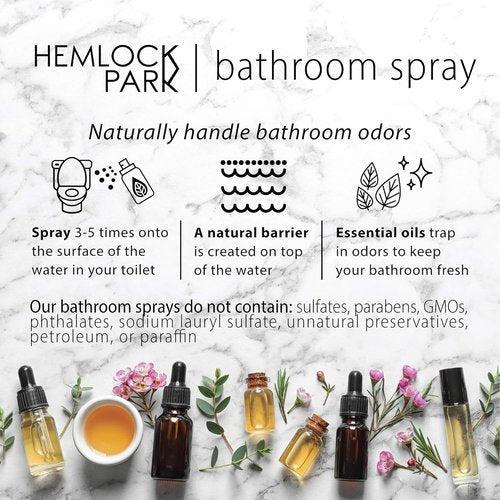 Hemlock Park Sandalwood Room & Linen Spray - Botanical Mist with Essential Oils | 4 oz Glass Bottle