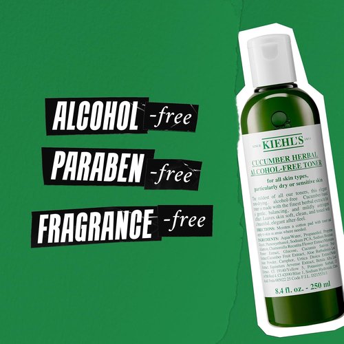 Kiehl's Cucumber Herbal Toner - Alcohol-Free Facial Toner for Dry & Sensitive Skin, Paraben-Free