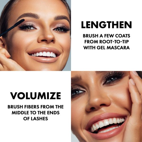 3D Fiber Lash Mascara Kit (2 tubes) by Simply Naked Beauty. Waterproof, lengthening voluminous, on lashes all day. Best and highest rated 3D and 4D gel and fiber formula. Non toxic, hypoallergenic, Natural. Black. One Gel Tube and One Fiber Tube included