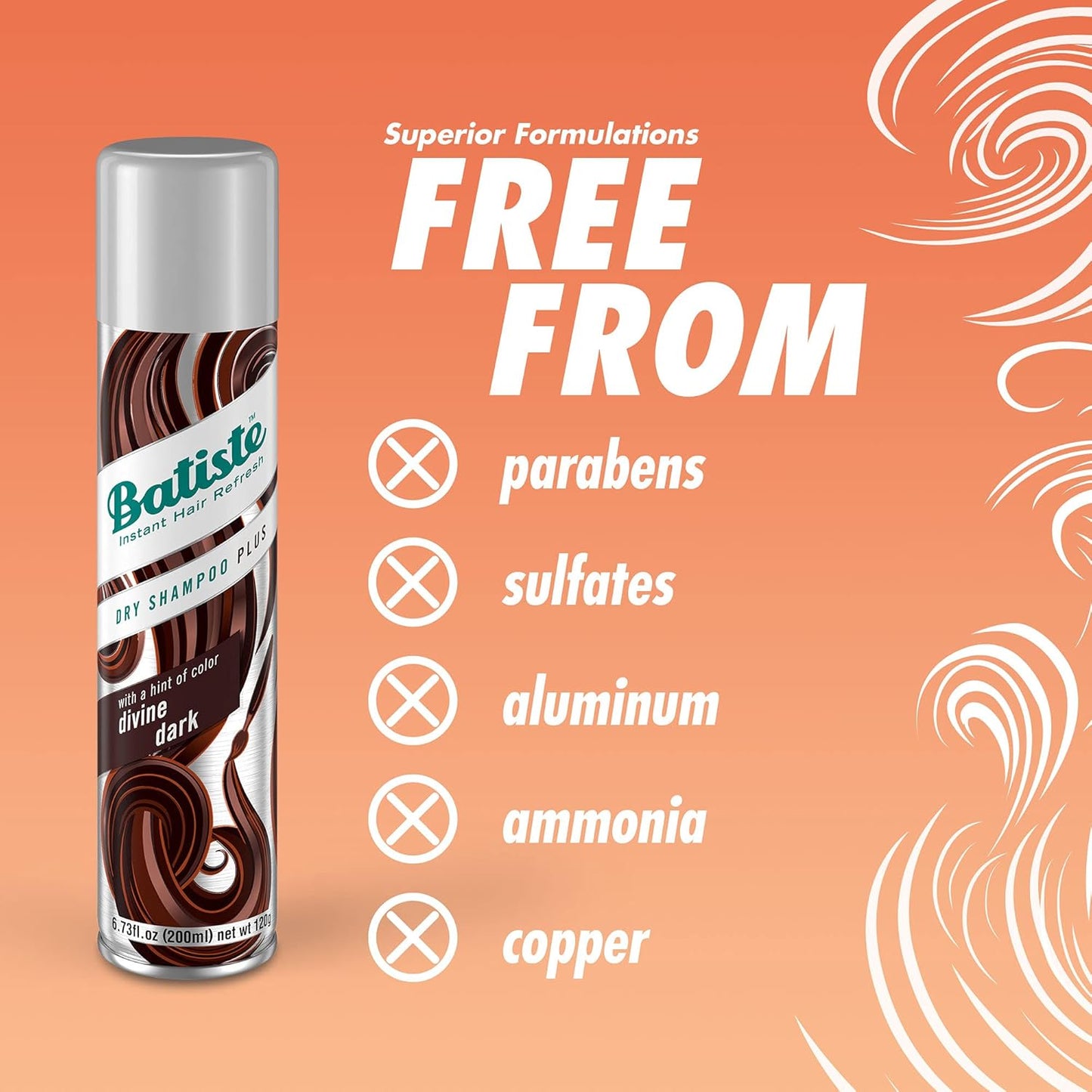 Batiste Dry Shampoo for Dark Hair - Oil Absorbing Formula | 3.81 oz (Pack of 2)