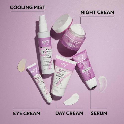No7 Menopause Skincare Firm & Bright Eye Concentrate - Revitalizing Eye Cream for Dark Circles & Puffiness | Cooling Roller (15 ml)