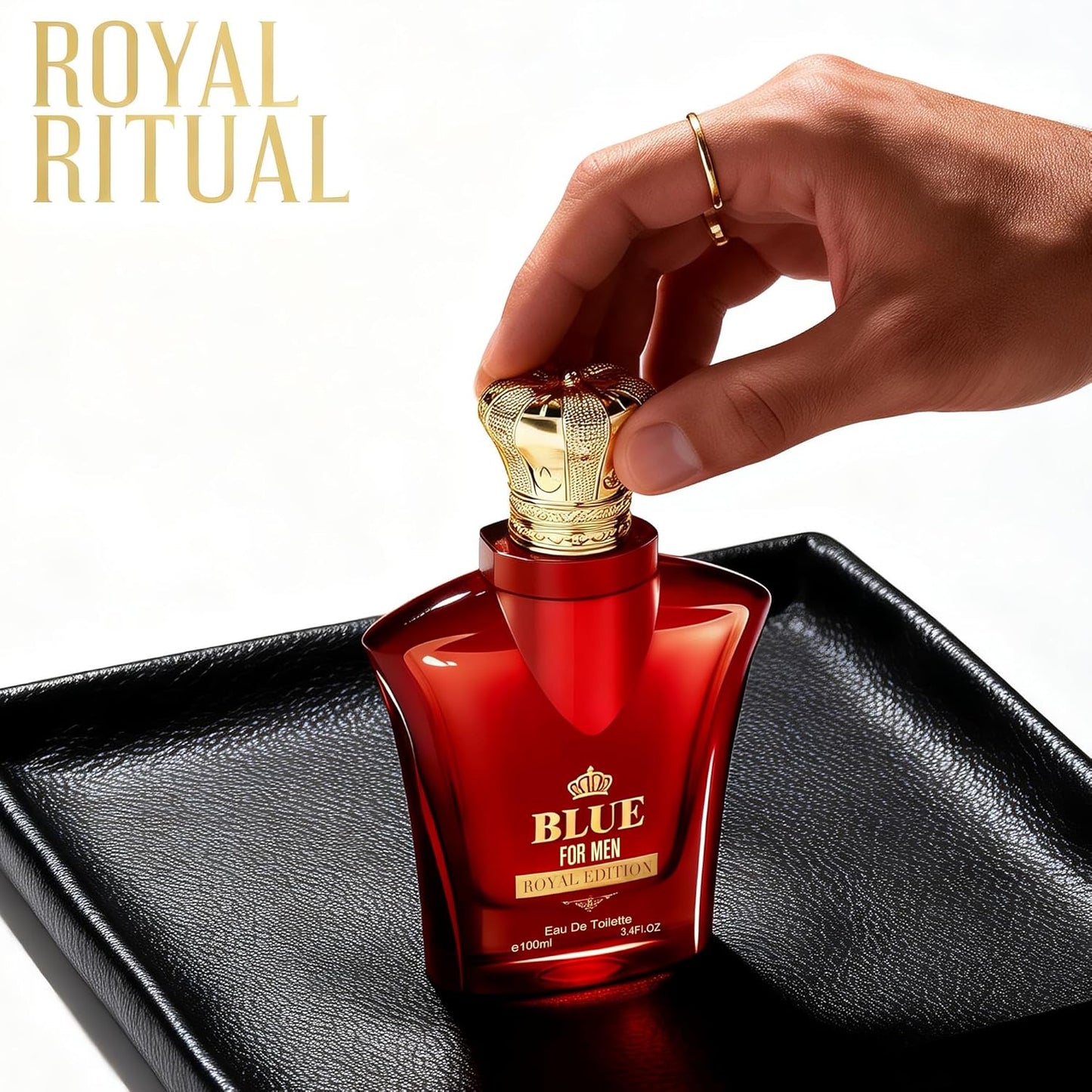 AFLUXE Royal Edition Blue Cologne for Men - 3.4 Fl. Oz, Long-Lasting Oriental Woody Fragrance