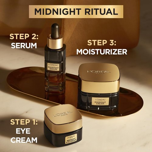 L'Oreal Paris Age Perfect Midnight Eye Cream - Antioxidant-Rich Treatment for 8 Signs of Aging | Night Cream Sample Included