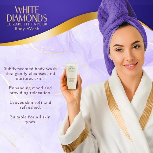 Elizabeth Taylor White Diamonds Gift Set - Luxurious Perfume, Body Lotion & Body Wash
