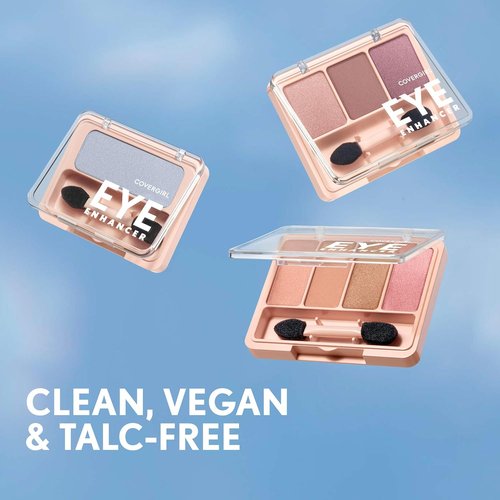 Covergirl Eye Enhancer Eyeshadow Quad - Bellini Spritz | Easy to Wear, Clean & Vegan, Talc-Free, 0.19oz