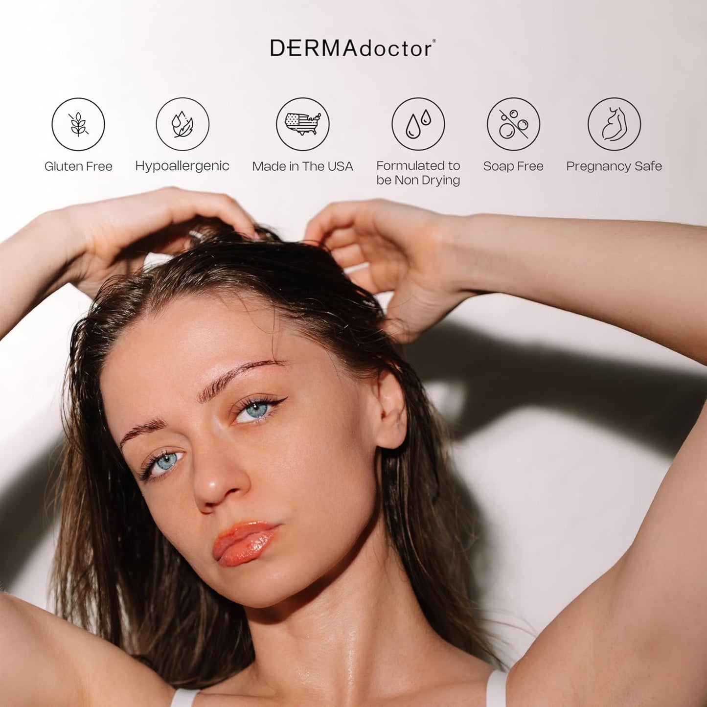 DERMAdoctor Glycolic Acid Face Wash - Exfoliating Cleanser with Antioxidants for Radiant Skin
