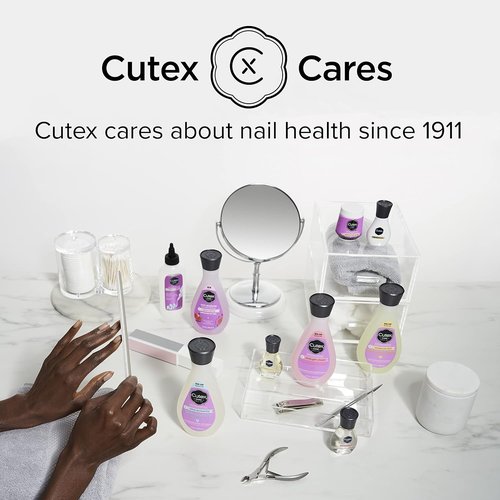 Cutex Gel Nail Polish Remover - Ultra-Powerful Glitter Removal | Tropical Breeze Scent | 15.2 Fl Oz | Pack of 2