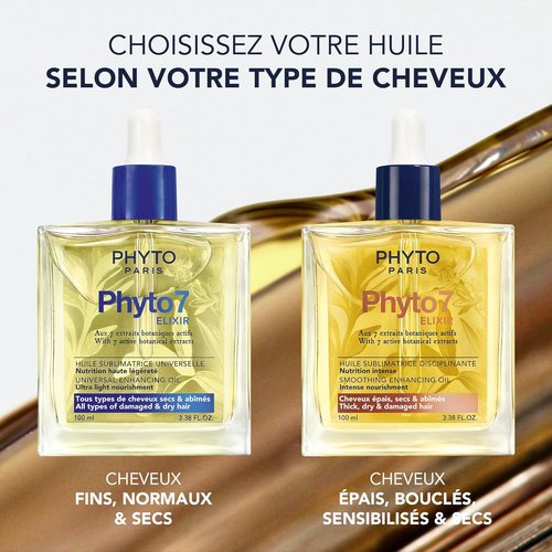 PHYTO Paris Universal Oil Sublimatrice 100ml - Nourishing Oil for Fine, Dry Hair - 99% Natural Ingredients