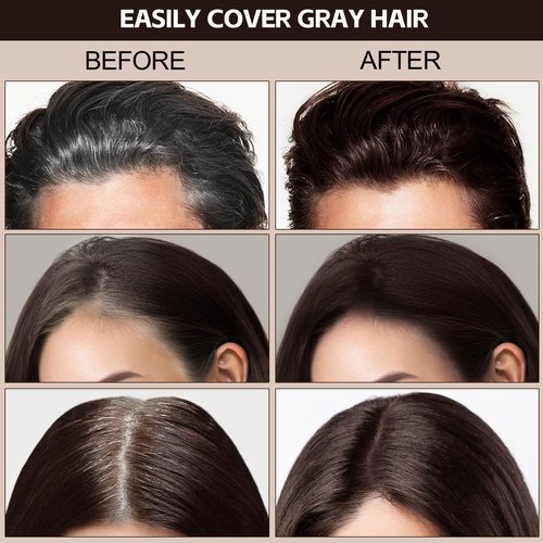 Boobeen Root Touch Up Hair Color Stick,Blendable Hairline Powder for Gray Coverage,Long Lasting Root Cover Up & Thinning Edges,Natural Finish for Women & Men