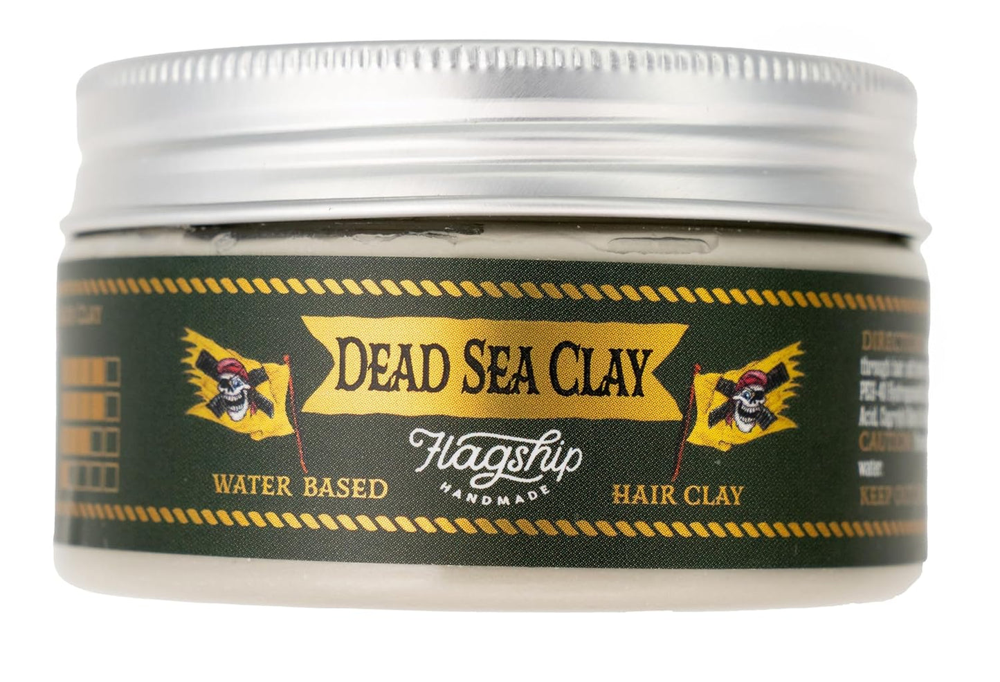 FLAGSHIP Handmade Hair Pomade for Men – Dead Sea Clay Formula with Strong Hold & Matte Finish – Low Shine, Barbary Incense Scent – 3.4 oz