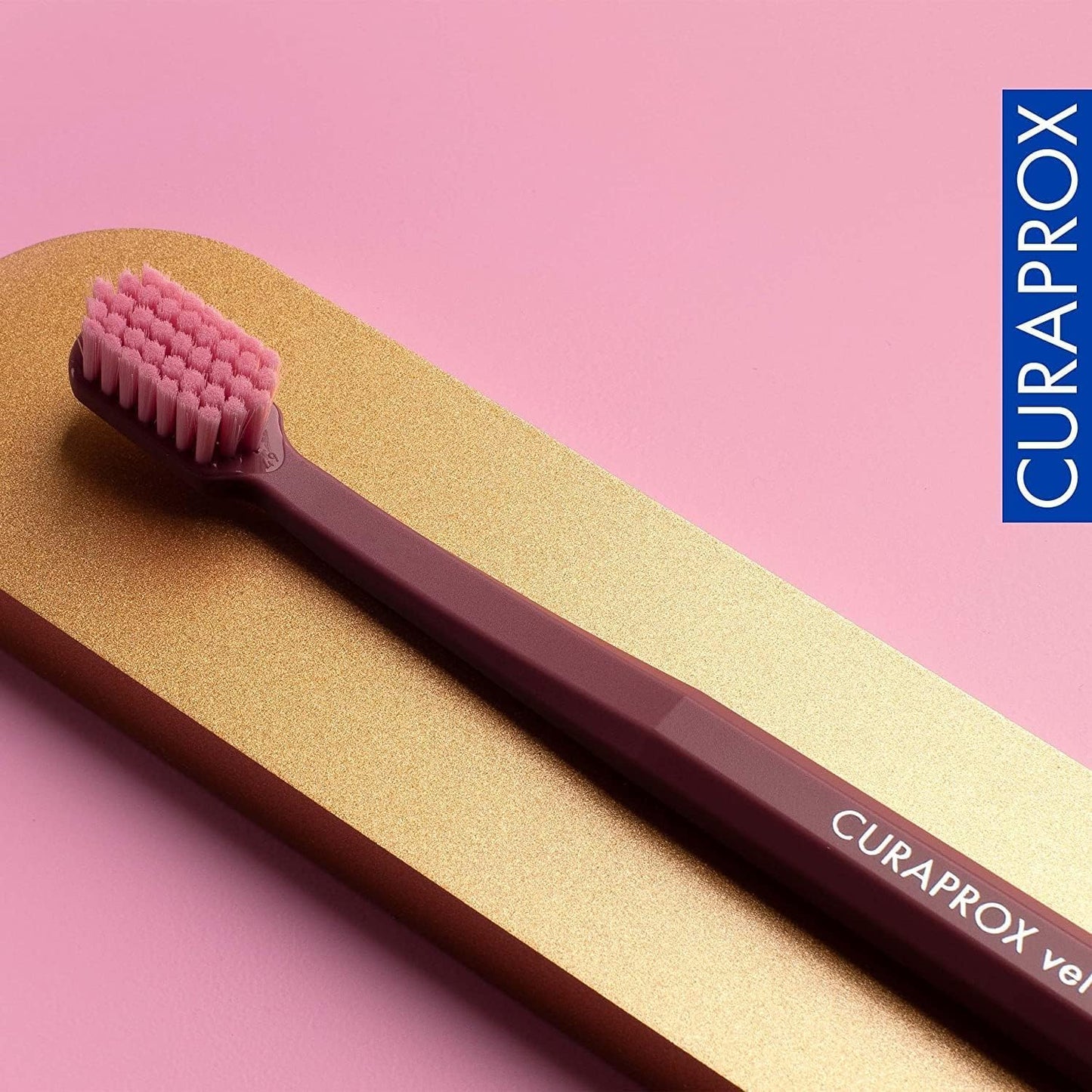 Curaprox CS12460 Velvet Ultra Soft Swiss Toothbrushes - 3-Pack - Random Color - Best Toothbrush with Soft Bristles for Adult Men and Women with Sensitive Teeth and Gums