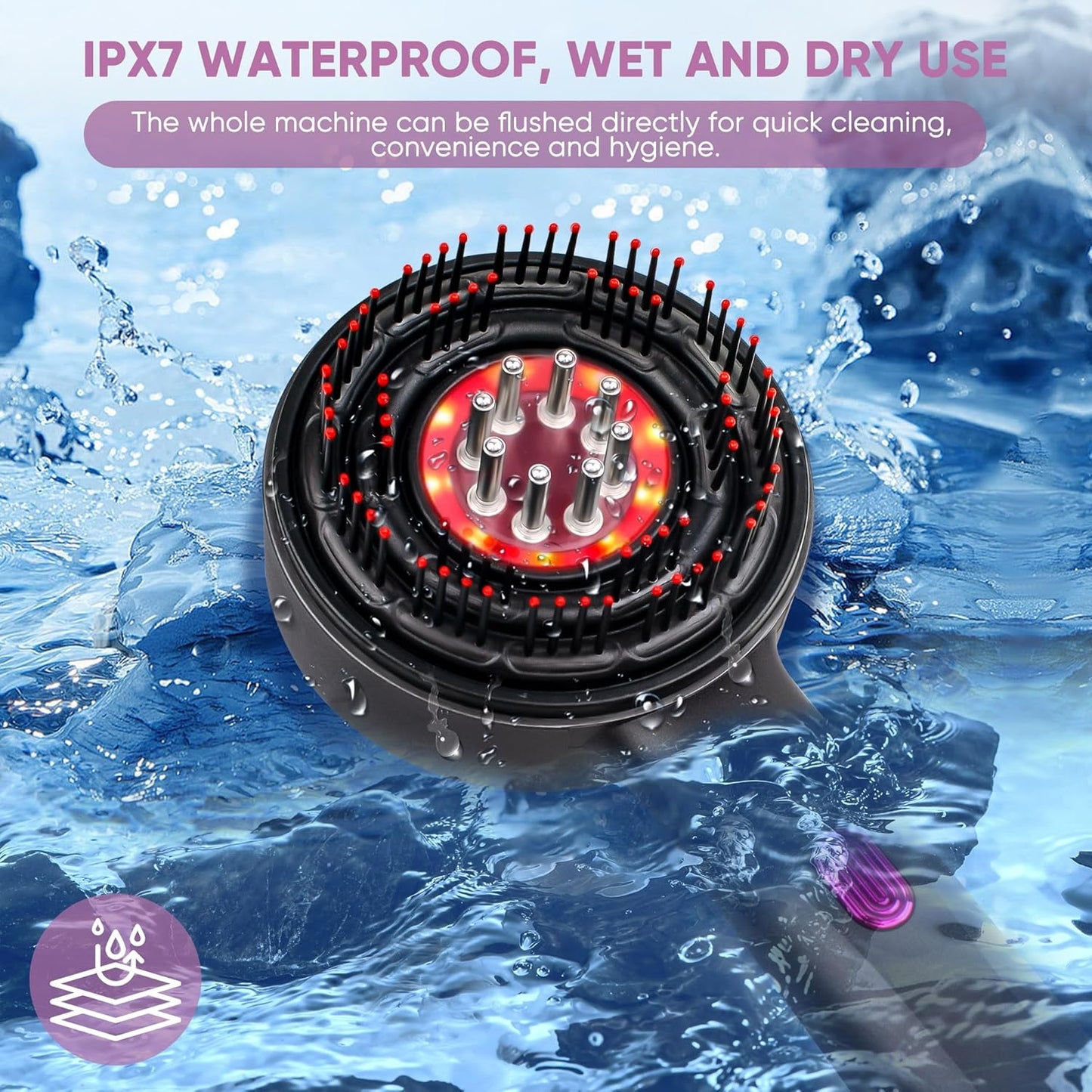 Skiennix 3-in-1 Scalp Massager - Electric Hair Growth Oil Applicator | IPX7 Waterproof Design