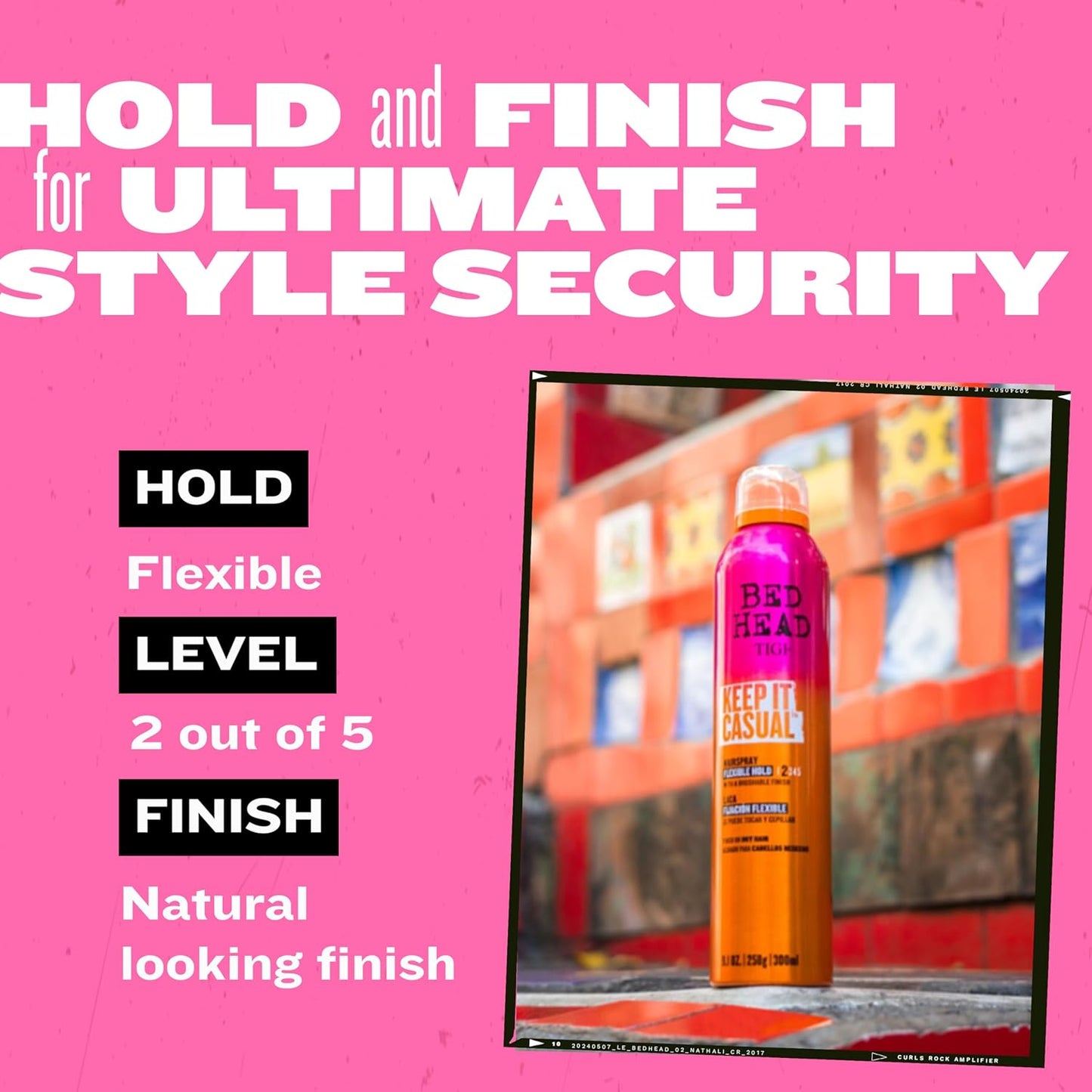 TIGI Bed Head Keep It Casual Hair Spray - Flexible Hold & Brushable Finish for Frizz Control | 9.1 oz