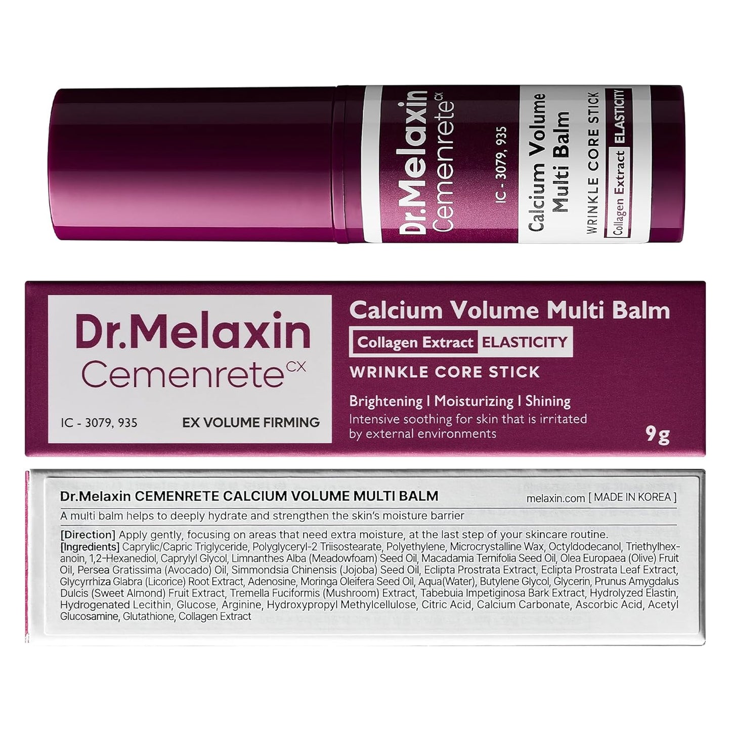 Dr. Melaxin Calcium Multi Balm Stick - All-in-One Hydrating Balm for Eyes & Neck | Korean Skincare, 0.31 oz