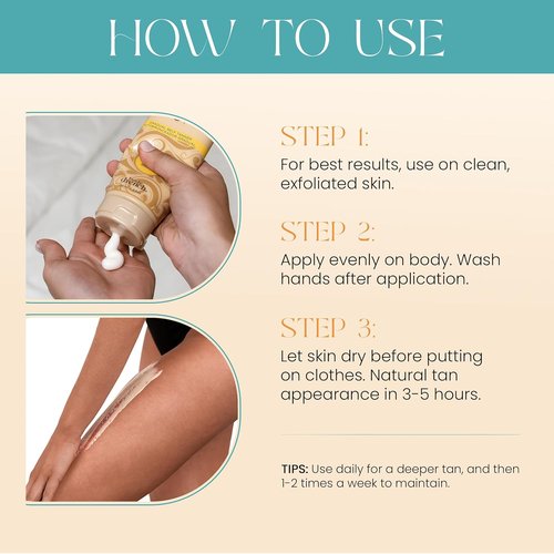 Body Drench Quick Tan Self Tanner Lotion - Natural-Looking Sunless Tan for Women, Medium, 8 fl oz