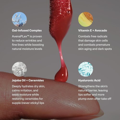 Cake Theory POUND CAKE Lip Tone Equalizing Oil - Hydrating, High-Shine Blurring Formula | 0.23 oz, Purple Brown Tint