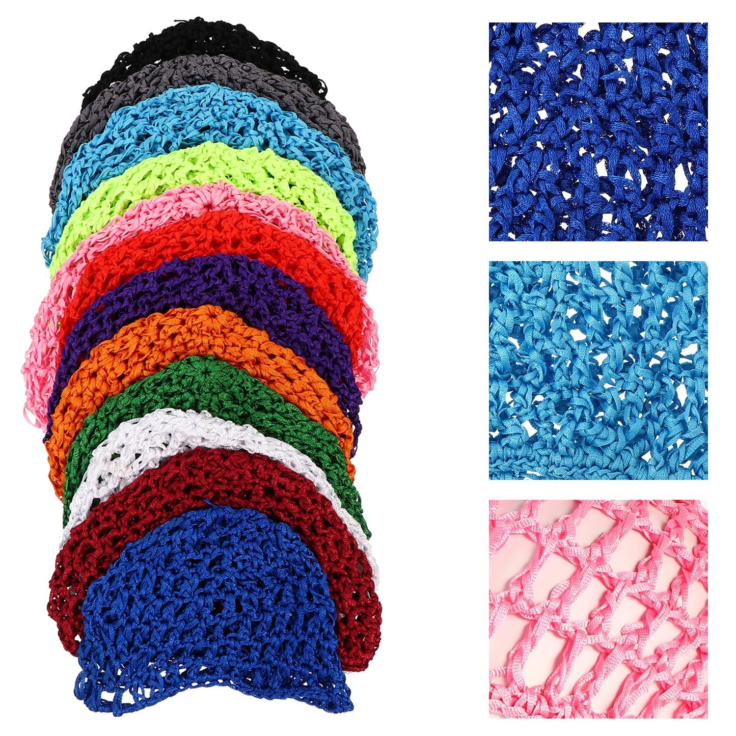 FOMIYES 12pcs Mesh Hair Net Womens Wigs Hairpieces for Women Mesh Weaving Net Snoods for Women Mesh Hair Ornament Knit Snood Hat Cap Cover Short Hair Net Elasticity Fabric Woman