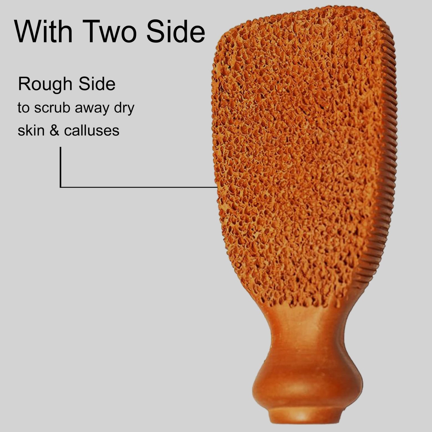 Natural Pumice Stone Terra Cotta – Ancient Indus Valley Foot Scrubber & Callus Remover, Skin Care Kit for Hands & Feet, Pedicure Tool for Dead Skin, Cracked Heels, Body Exfoliator Loofah