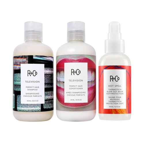R+Co Hot Spot Care Kit - TELEVISION Perfect Hair Shampoo & Hot Spell Thermo Tech Balm