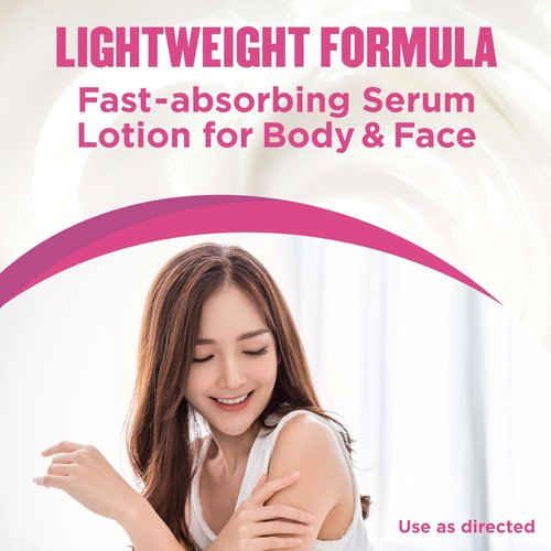 Gold Bond Plumping Collagen Body & Face Serum Lotion, Lightweight Hydrating Moisturizer with Collagen Peptide Complex, Jojoba and Grapeseed Oils to Visibly Plump Skin, Cherry Blossom Scent, 8 oz