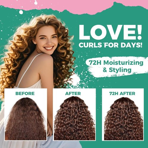 Immetee Curly Hair Mousse - Coconut Oil & Silk Protein for Frizz Control | Extra Moisture Lock, 200ml