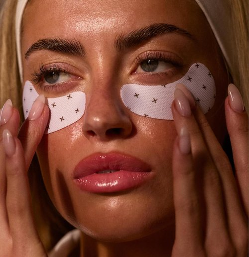 Lux Unfiltered Iced Latte Cooling Under Eye Patches - Caffeine Infused Korean Eye Mask for Puffiness & Hydration - 10 Pairs