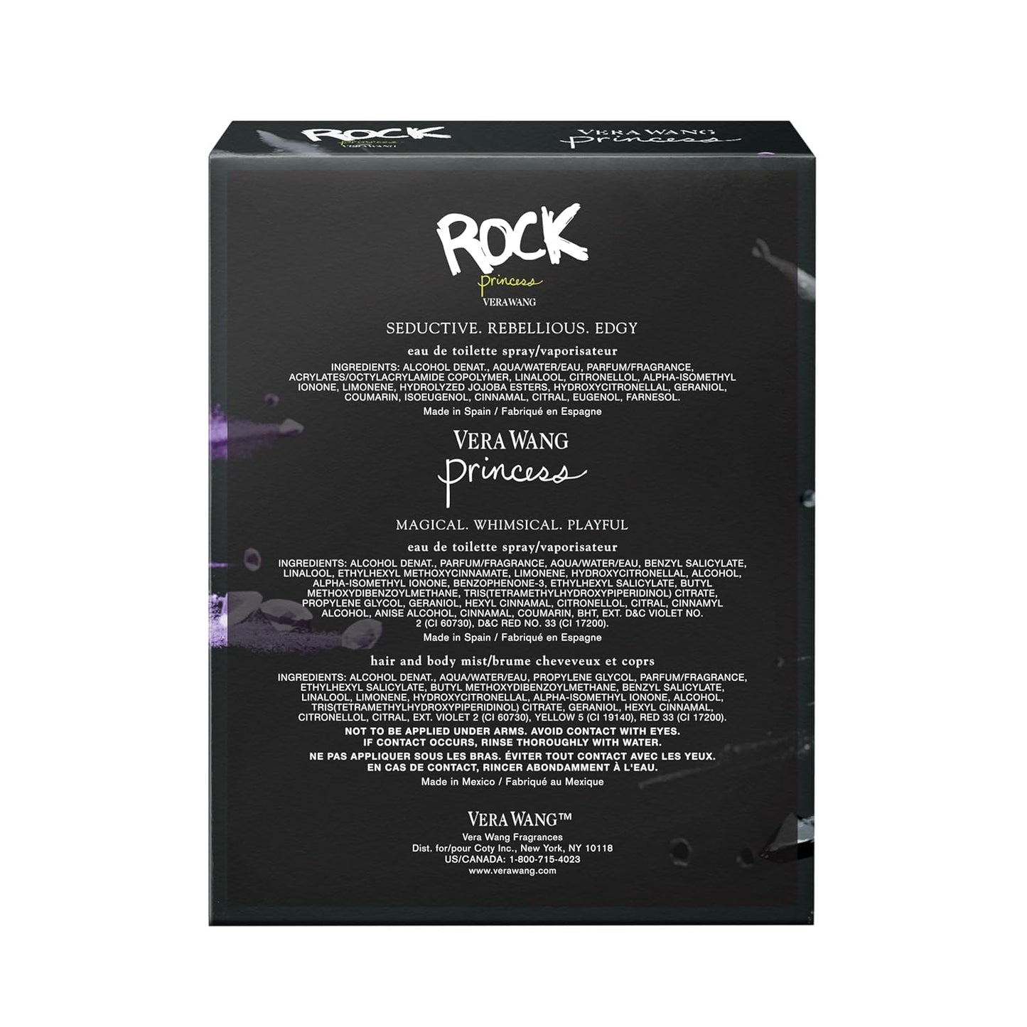 Vera Wang Princess | Rock Princess Body Mist & Eau de Toilette Spray Gift Set - Long Lasting Women's Fragrance, Notes of Peach, Jasmine & Vanilla