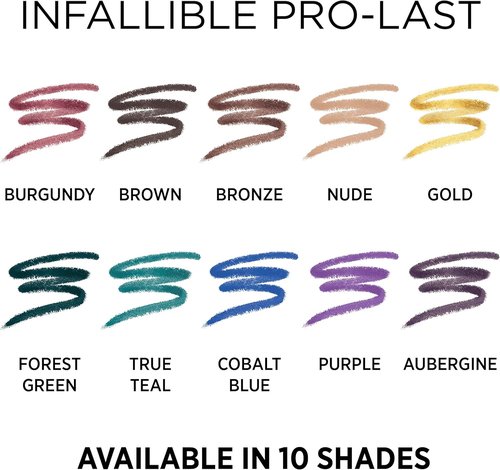 L'Oreal Paris Infallible Pro-Last Pencil Eyeliner - Waterproof & Smudge-Resistant, Ivy, 0.042 oz.