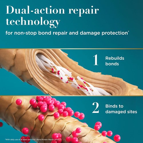 OGX Repair & Protect Bond Protein Heat Protect Spray - Weightless Damage Protection for All Hair Types | 6.5 fl. oz