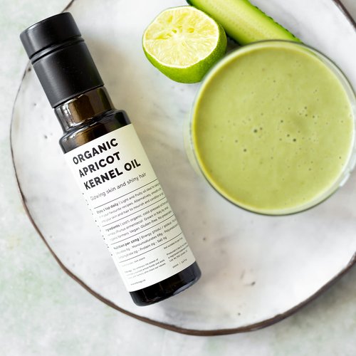 100% Organic Apricot Kernel Oil 100ml - Cold-Pressed - Premium Quality - Skin Health and Gut Health - Straight from Farm in Italy - Non-GMO - No Additives or Preservatives - Recyclable Glass Bottle