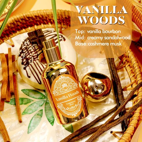 Body Spray for Women, Fragrance Mist, 3 Pack Travel Size Set, 60ml/2.1 fl oz, Vanilla Woods, Cloud Serenade, Jasmine Breeze