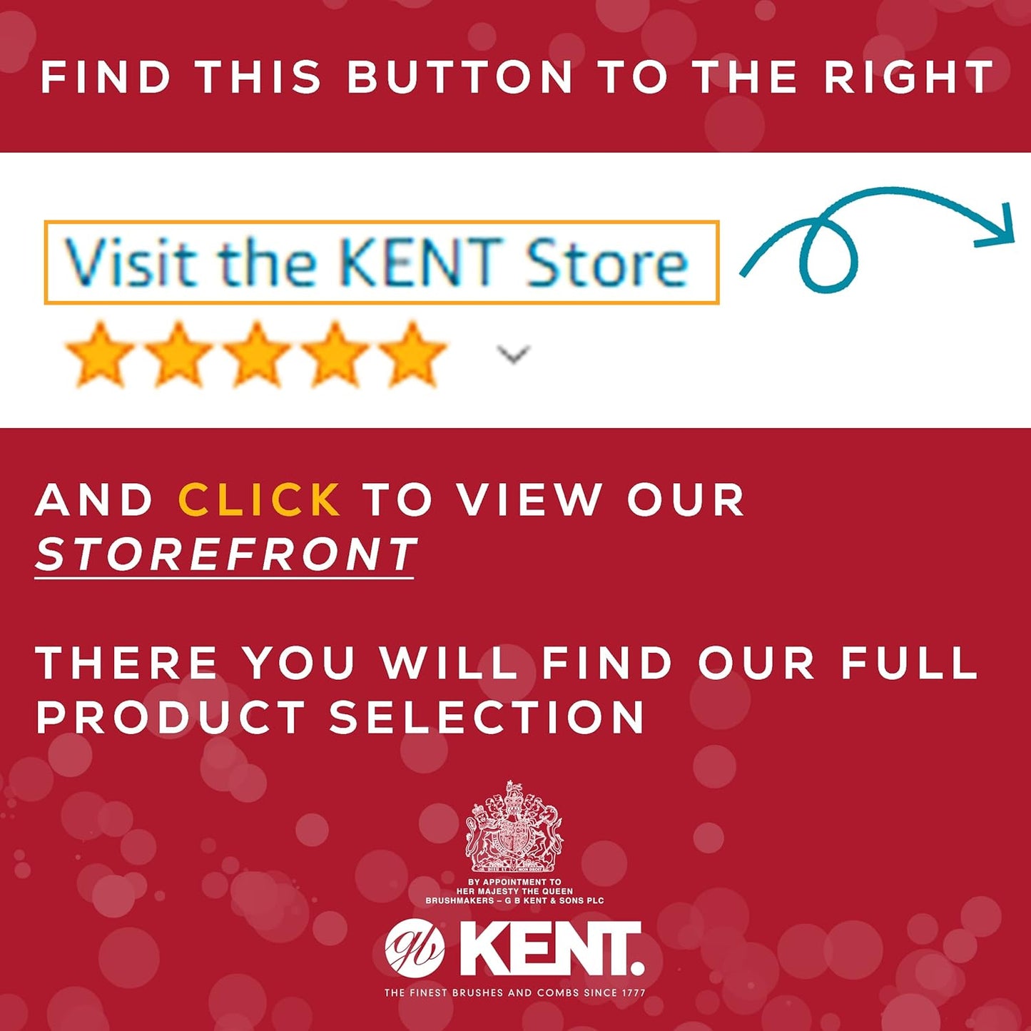 Kent CSMS Classic Shine Straightening Brush - Natural Black Boar Bristle & Nylon Quills for Short to Shoulder Length Hair