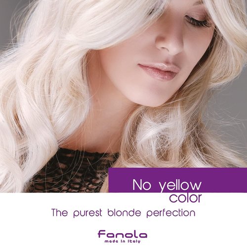 Fanola No Yellow Purple Shampoo - Color Depositing Formula for Blondes & Grey Hair - 11.83 Fl Oz